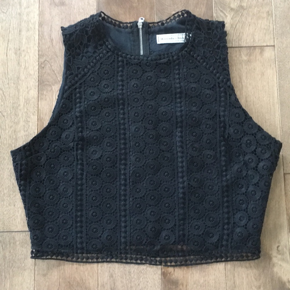 Abercrombie crochet top (in both black and cream)